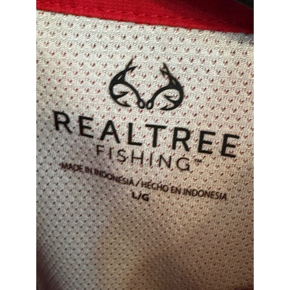 Realtree Fishing Mens Large Brick Red Long Sleeve Button Down Shirt TS10050 - Picture 3 of 4